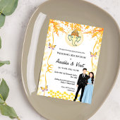 Indiase bruiloft receptie kaart