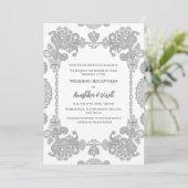 Indiase bruiloft receptie uitnodiging (Staand voorkant)