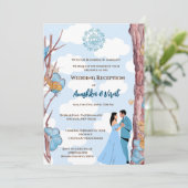 Indiase bruiloft receptie uitnodiging (Staand voorkant)