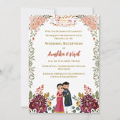 Indiase bruiloft receptie uitnodiging (Voorkant)