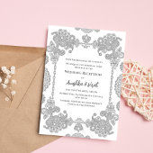 Indiase bruiloft receptie uitnodiging