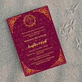 Indiase bruiloft receptie uitnodiging