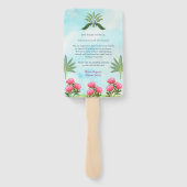 Indiase bruiloft reisroute hand fan, dank u kaart handwaaier (Achterkant)