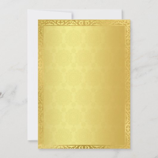 Indiase bruiloft rood en gouden boog kaart (Achterkant)