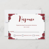 Indiase bruiloft Roos bloementhema RSVP Kaartje (Voorkant)