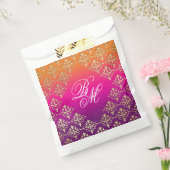 indiase bruiloft roze Paarse Sinaasappel Bedankzakje (Gezegeld)