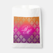 indiase bruiloft roze Paarse Sinaasappel Bedankzakje (Voorkant)