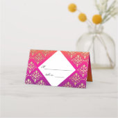 indiase bruiloft roze Paarse Sinaasappel Plaatskaartje (Achterkant)