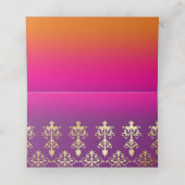 indiase bruiloft roze Paarse Sinaasappel Plaatskaartje (Binnenkant ongevouwen)