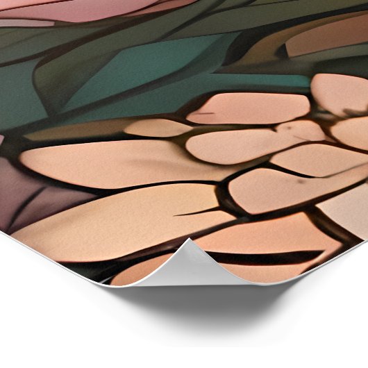 Indiase bruiloft schilderij Roze van liefde en gel Poster (Hoek)