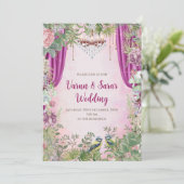 Indiase bruiloft uitnodigen Digitale Hindoe uitnod Kaart (Staand voorkant)