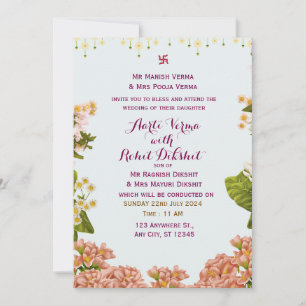 Indiase bruiloft uitnodiging