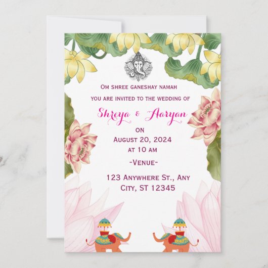 Indiase bruiloft uitnodiging (Voorkant)
