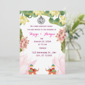 Indiase bruiloft uitnodiging (Staand voorkant)