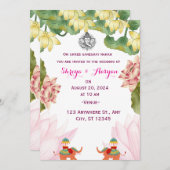 Indiase bruiloft uitnodiging (Voorkant / Achterkant)