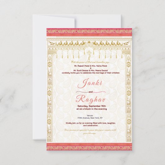 Indiase bruiloft uitnodiging (Voorkant)