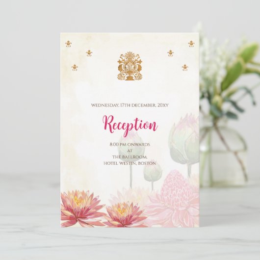 Indiase bruiloft uitnodiging Digitale Hindoe Bruil (Staand voorkant)