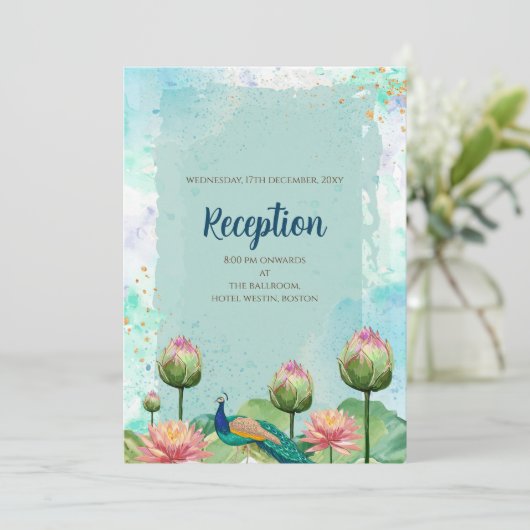 Indiase bruiloft uitnodiging Digitale Hindoe Bruil (Staand voorkant)