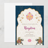 Indiase bruiloft uitnodiging Digitale Hindoe Bruil (Voorkant / Achterkant)