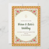 Indiase bruiloft uitnodiging Digitale Hindoe uitno (Voorkant)