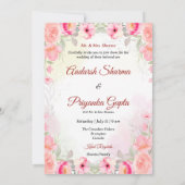 Indiase bruiloft uitnodiging Hindoe bruiloft uitno (Achterkant)