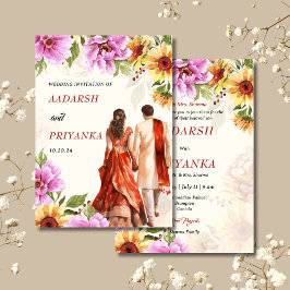 Indiase bruiloft uitnodiging Hindoe bruiloft uitno