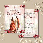 Indiase bruiloft uitnodiging Hindoe bruiloft uitno<br><div class="desc">Indiase bruiloft uitnodiging sjabloon</div>