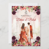 Indiase bruiloft uitnodiging Hindoe bruiloft uitno (Voorkant)