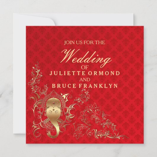 Indiase bruiloft - Uitnodiging Kaart (Voorkant)
