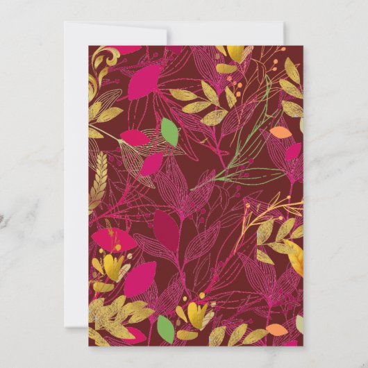 Indiase bruiloft uitnodiging Modern Vibrant (Achterkant)