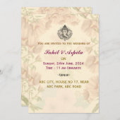 Indiase bruiloft uitnodigingen (Voorkant / Achterkant)