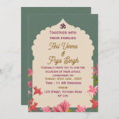 Indiase bruiloft uitnodigingen (Voorkant / Achterkant)