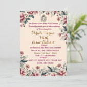 Indiase bruiloft uitnodigingen (Staand voorkant)