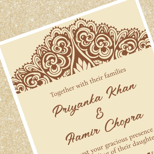 Indiase bruiloft uitnodigingen mehndi