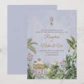 Indiase bruiloft uitnodigt Digitale Indische Uitno Kaart (Voorkant / Achterkant)