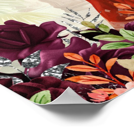 Indiase bruiloft welkom teken Hindoe paar signage Poster (Hoek)