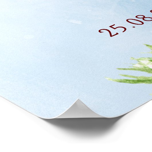 Indiase bruiloft welkom teken paar met paraplu poster (Hoek)