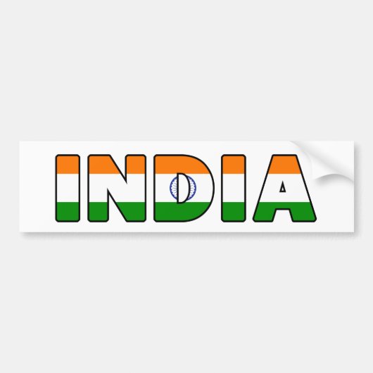 Indiase bumpersticker (Voorkant)