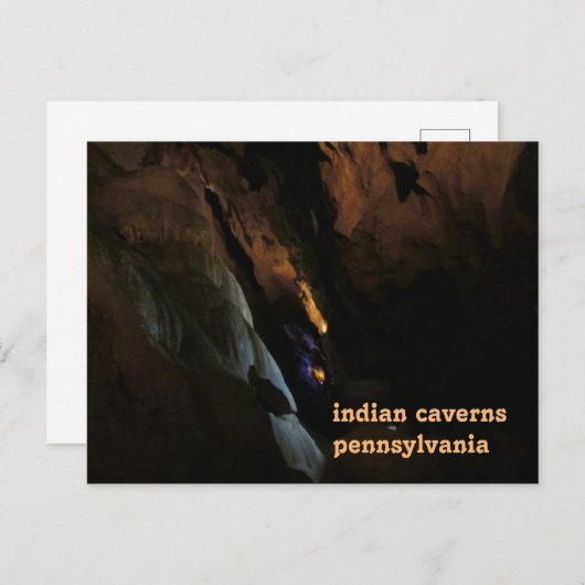 indiase caverns pennsylvania briefkaart (Voorkant / Achterkant)