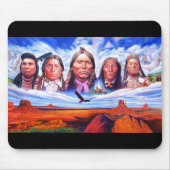 Indiase chefs toevoegen Jouw tekst indianen Muismat (Voorkant)