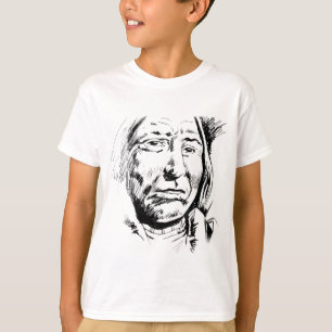 Indiase Chief Ink Sketch Motivatie T-shirt
