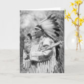 Indiase Chief Whirlwind Soldier, 1925 Kaart (Gele Bloem)