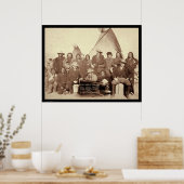 Indiase Chiefs met New York World Pennant SD 1891 Poster (Keuken)