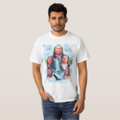 Indiase Chiefs Native Americans Mannen Witte Waard T-shirt (Voorkant volledig)