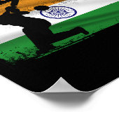 Indiase Cricket-supporters Indiase Cricketfans Ind Poster (Hoek)