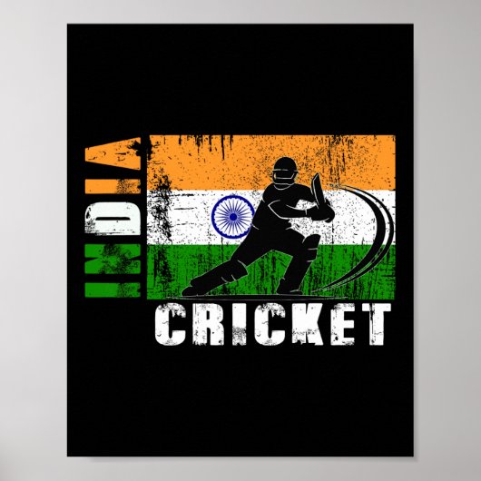 Indiase Cricket-supporters Indiase Cricketfans Ind Poster (Voorkant)