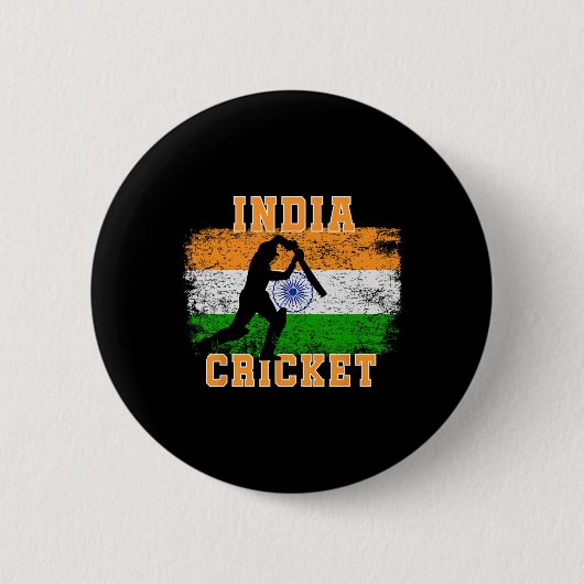 Indiase Cricket-supporters Indiase Cricketfans Ind Ronde Button 5,7 Cm (Voorkant)