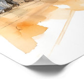 Indiase cricketspeler - Archief cricketprint Poster (Hoek)