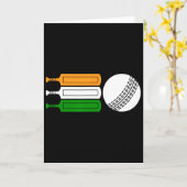 Indiase cricketspeler Ll Indiase vlag Cricketteam Kaart (Gele Bloem)