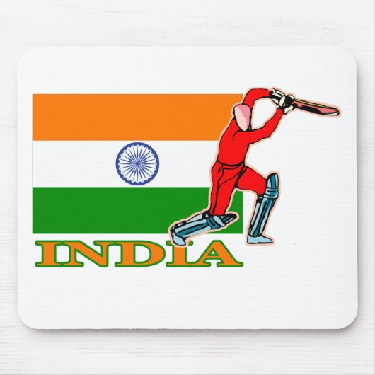 Indiase cricketspeler muismat (Voorkant)